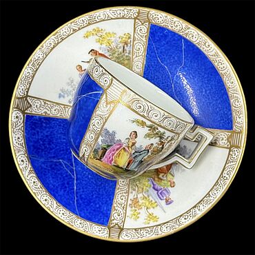 Посуда ручной работы. Ярмарка Мастеров - ручная работа Кофейная пара Meissen (?) 19 век / 295262. Handmade.