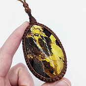 Украшения handmade. Livemaster - original item Amber Pendant pendant brown yellow Natural Baltic. Handmade.