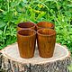 Set of wooden glasses made of cedar wood - 4 pcs. NC7, Mugs and cups, Novokuznetsk,  Фото №1