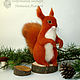 Order Manual squirrel – toy interior / protein felted wool /felt. Woolen Zoo. Livemaster. . Felted Toy Фото №3