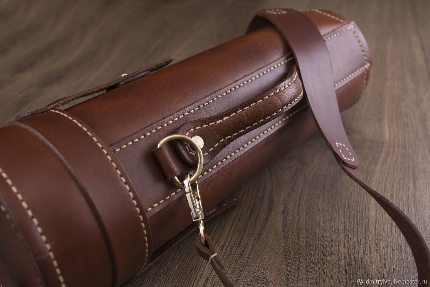 Тубус кожаный для бутылки, оптики, инструментов, подарочный на заказ в ...