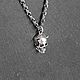 Серебряный кулон Череп с рогами. Подвеска. Rhyton Jewelry. Ярмарка Мастеров.  Фото №5