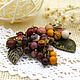 Brooch-pin with jasper mukait, natural stones. Brooches. Beaded jewelry. My Livemaster. Фото №4