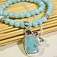 Order Necklace for your Favorite, Larimar Amethyst, Topaz. Handwork of jewelry.. Livemaster. . Necklace Фото №3