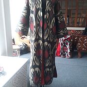 Узбекский винтажный шелковый икат Хан атлас. M024