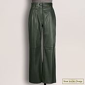 Одежда handmade. Livemaster - original item Mia trousers made of genuine leather/suede (any color). Handmade.