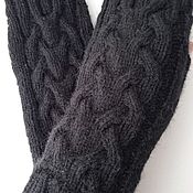 Аксессуары handmade. Livemaster - original item Elizabeth mitts, black. Handmade.