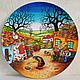 Plates decorative: plate wall. Oil painting on ceramics, Decorative plates, Moscow,  Фото №1