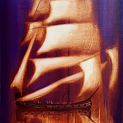 Картина Море, лодки, парус (мельница)