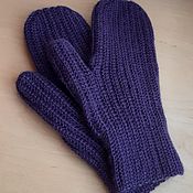 Аксессуары handmade. Livemaster - original item Mittens purple. Handmade.