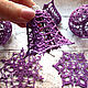Set of balls, bells and snowflakes knitted in a purple box. Christmas decorations. BarminaStudio (Marina)/Crochet (barmar). Online shopping on My Livemaster.  Фото №2