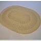Oval bedside rug knitted from a cord Openwork. Carpets. knitted handmade rugs (kovrik-makrame). My Livemaster. Фото №5