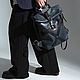  Рюкзак кожаный FS синий. Рюкзаки. Shampi Bags. Ярмарка Мастеров.  Фото №4