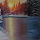"The river under the ice" Winter landscape oil Painting. Pictures. Kind paintings by Irina Belozerova. My Livemaster. Фото №4