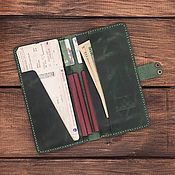 Сумки и аксессуары handmade. Livemaster - original item Travel holder/organizer for 3 passports made of Krabi leather. Handmade.