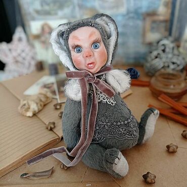 Куклы и игрушки ручной работы. Ярмарка Мастеров - ручная работа Тедди Долл: Заяц Винтажный стиль. Handmade.