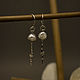 Earrings 'Thunderstorm' Silver, pearls, Earrings, Krasnoyarsk,  Фото №1