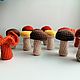 Order Small Mushrooms Knitted Food Game Set Chanterelle Aspen Boletus. sunnytoys-gifts. Livemaster. . Doll food Фото №3