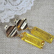 Украшения handmade. Livemaster - original item Earrings with lemon quartz. Handmade.