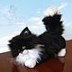 Black and White Kitten Toddler Realistic Toy. Stuffed Toys. Marina Eretnova. My Livemaster. Фото №5