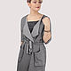 Cardigan coat thick cotton grey black print. Cardigans. Yana Levashova Fashion. Online shopping on My Livemaster.  Фото №2