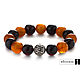 Baltic amber Lotus flower bracelet with silver charm, Bead bracelet, Moscow,  Фото №1