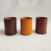 Активный отдых и развлечения handmade. Livemaster - original item Leather cup 7*9 cm. Handmade.