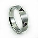 Titanium ring with triangles and stones. Rings. asgdesign. Online shopping on My Livemaster.  Фото №2