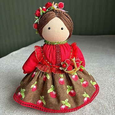 Куклы и игрушки ручной работы. Ярмарка Мастеров - ручная работа Народная кукла, интерьерная кукла, русский сувенир, крупеничка, 18 см. Handmade.
