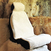 Сувениры и подарки handmade. Livemaster - original item Sheepskin fur capes for car seats, 2 pcs, light milk. Handmade.