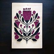 Картина в технике стринг-арт Цветы ирисы