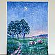  Oil Painting Landscape 'Bright Night', Pictures, Moscow,  Фото №1