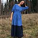 Заказать Длинное льняное платье свободного кроя с ярусами. Laotty. Одежда в свободном крое.. Ярмарка Мастеров. . Платья Фото №3