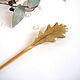 Order Wooden hairpin made of ash with a real Oak leaf Eco. WonderLand. Livemaster. . Hairpin Фото №3
