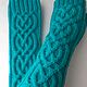Order Mittens long knitted Milada, St. emerald. HOBBIMANIYA. Livemaster. . Mitts Фото №3