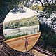 Круглое зеркало в деревянной полурамке, Зеркала, Ульяновск,  Фото №1