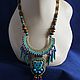 Necklace in the ethno style 'Blue Cat'. Necklace. IrinaSkripkaMBeads. My Livemaster. Фото №11