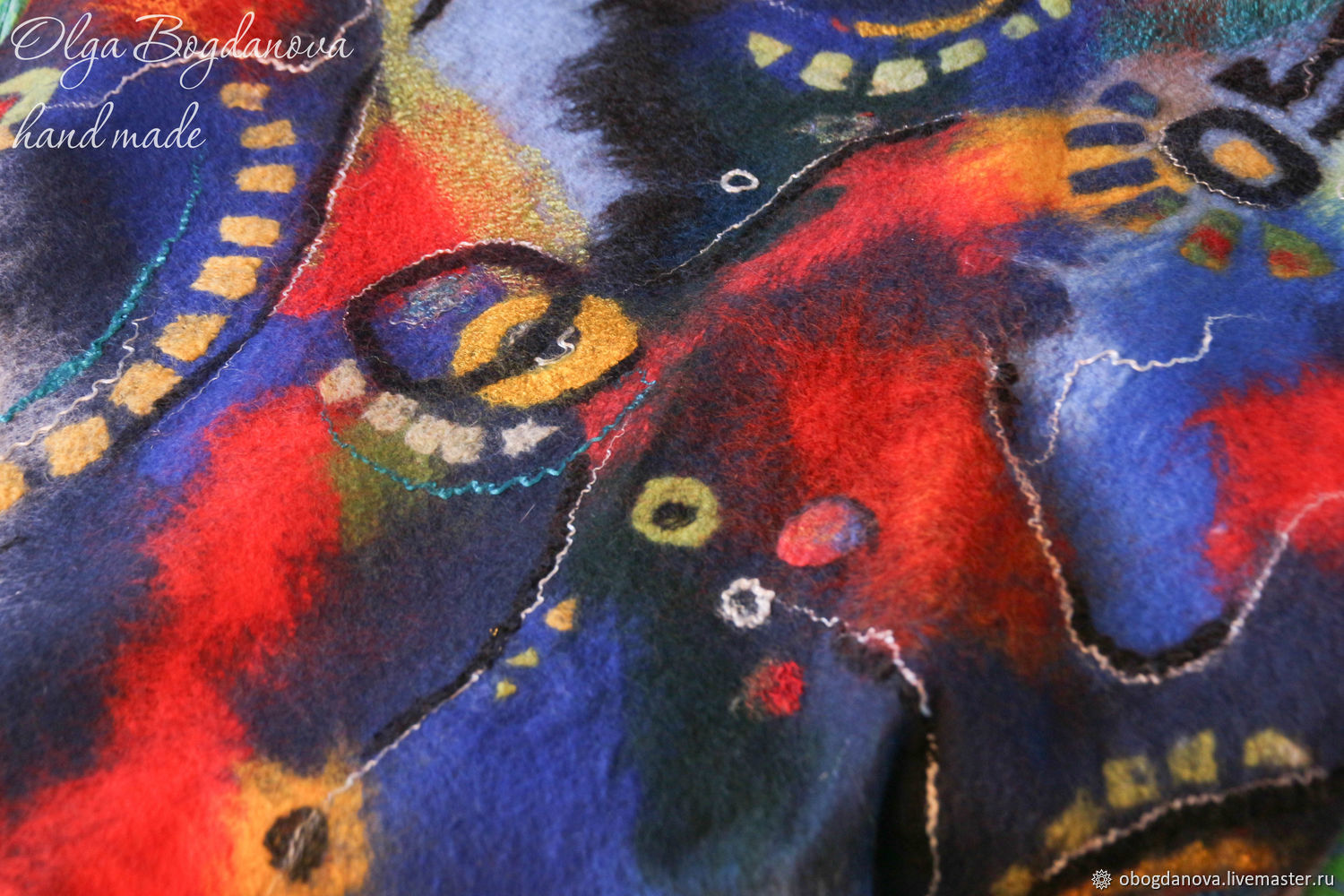 "Я мечтала о морях и кораллах". палантин валяный