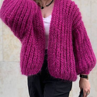 Одежда ручной работы. Ярмарка Мастеров - ручная работа Объёмный кардиган. Handmade.