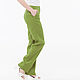 Order Classic straight trousers made of coniferous linen. etnoart. Livemaster. . Pants Фото №3