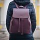 Backpack leather female 'Alter Ego' (Burgundy), Backpacks, Yaroslavl,  Фото №1