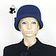Order Elegant ladies felt hat. Color blue. 100% wool. Mishan (mishan). Livemaster. . Hats1 Фото №3