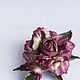 Order Brooch rose from silk ' Beauty'. fantasy flowers. Livemaster. . Brooches Фото №3