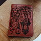 Passport cover made of genuine leather,, Elves,,. Cover. Gothicleather. My Livemaster. Фото №4