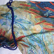 Аксессуары handmade. Livemaster - original item Batik, silk scarf 