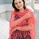 Summer linen shawl Pink dream knitting. Shawls. Bright Shawls by BorchankaZL. My Livemaster. Фото №5