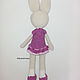 Amigurumi muñecas y juguetes: Conejito de punto en un vestido. Amigurumi dolls and toys. Lace knitting workshop. Lidiya.. My Livemaster. Фото №5