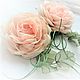 Brooch clip 'Rosa' Gloire de Dijon ' Flowers from fabric. Brooch-clip. cbzybt. Online shopping on My Livemaster.  Фото №2