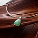 Silver pendant WIND OF CHANGE (silver 950, green opal). Pendants. HANDMADE BY ELENA RAKITINA. Online shopping on My Livemaster.  Фото №2