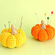 Knitted pumpkin-needlewoman. Gift for seamstress. Needle beds. Knitted toys & Wood products. Online shopping on My Livemaster.  Фото №2